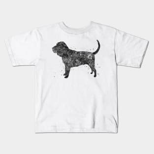 Bloodhound dog black and white Kids T-Shirt